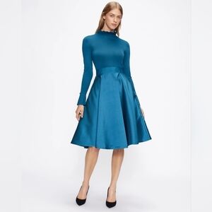 Ted Baker Teal Ruffle Collar Dress